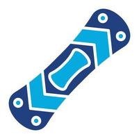 icono de dos colores de glifo de snowboard vector