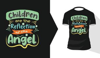 Children Day Quote Typography Lettering Calligraphy T-shirt Design Template Premium Vector