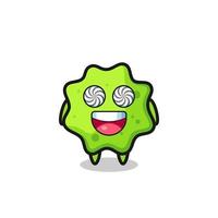 cute splat character with hypnotized eyes vector