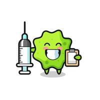 ilustración de mascota de splat como médico vector