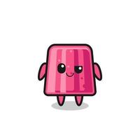 jelly cartoon with an arrogant expression vector