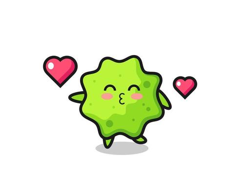 splat character cartoon with kissing gesture