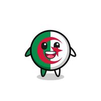 illustration of an algeria flag character with awkward poses vector