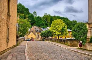 Old stone bridge in Luxembourg, Benelux, HDR photo