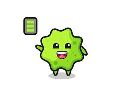 splat mascot character with energetic gesture vector