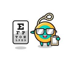 Illustration of yoyo mascot as an ophthalmology vector