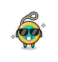 Cartoon mascot of yoyo with cool gesture vector