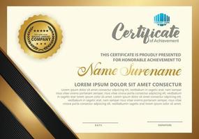 Luxury modern certificate template with texture pattern background. vector