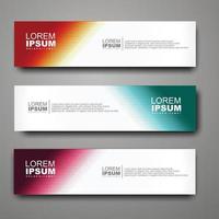 Vector abstract web banner design template with halftone pattern.