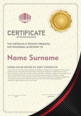 certificate template with circular angel and line ornament modern pattern,diploma.