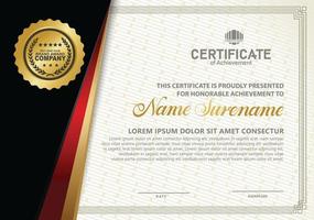 Luxury modern certificate template with texture pattern background. vector