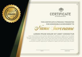 Luxury modern certificate template with texture pattern background. vector