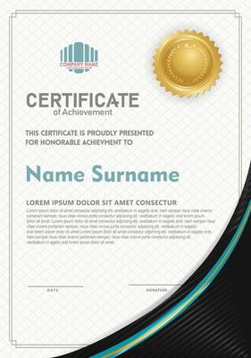 certificate template with circular angel and line ornament modern pattern,diploma.