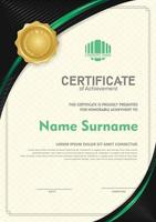 certificate template with circular angel and line ornament modern pattern,diploma. vector
