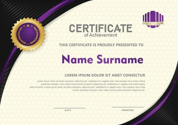 certificate template with circular angel and line ornament modern pattern,diploma.