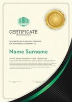 certificate template with circular angel and line ornament modern pattern,diploma. vector