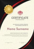 certificate template with circular angel and line ornament modern pattern,diploma. vector