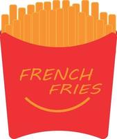 french fries bag full of french fries vector