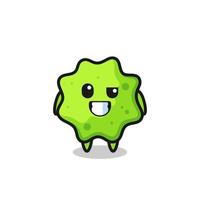 cute splat mascot with an optimistic face vector