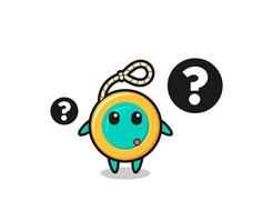 Cartoon Illustration of yoyo with the question mark vector