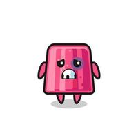 injured jelly character with a bruised face vector