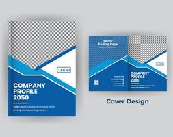 plantilla de diseño de informe anual de folleto comercial de perfil de empresa vector