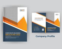 plantilla de diseño de informe anual de folleto comercial de perfil de empresa vector