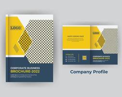 plantilla de diseño de informe anual de folleto comercial de perfil de empresa vector