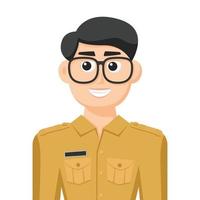 Thailand government officer in simple flat vector. personal profile icon or symbol. people concept vector illustration.