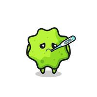 splat mascot character with fever condition vector