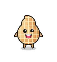 illustration of an peanut character with awkward poses vector