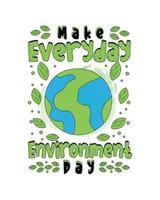 World environment day t-shirt vector