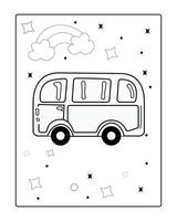 kawaii coloring page, kids coloring page, kids kawaii coloring page vector