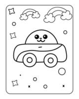 kawaii coloring page, kids coloring page, kids kawaii coloring page vector