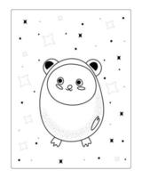 kawaii coloring page, kids coloring page, kids kawaii coloring page vector