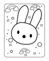 Baby toy coloring page, kids coloring page, toy line art design, vector