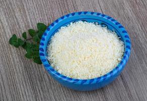 Shredded parmesan cheese photo