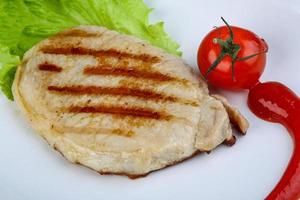 Grilled pork meat photo