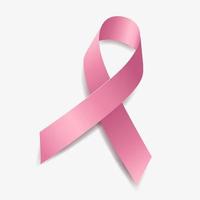 Pink ribbon awareness Birth Parents, Breast Cancer, Eosinophilic Diseases, Nursing Mothers, Womens Health. Isolated on white background. vector