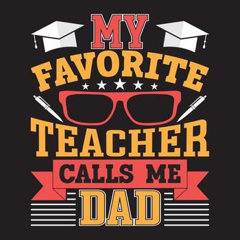 diseño de camiseta del día del padre con vector personalizado del elemento del día del padre