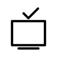 Television icon template vector