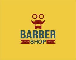 barbería logo vector simple moderno barbería diseño