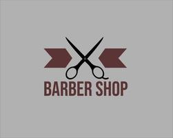 latest barbershop scissors logo vector icon