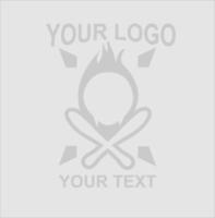 logo name icon template with a circle and a fire on it vector