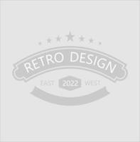 retro logo template icon with multiple stars vector