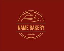 bakery shop logo design for business vector