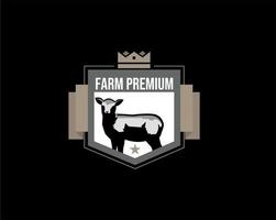 modern cattle farm logo icon vector