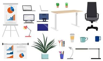 Computer office equipment Royalty Free Vector Image