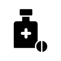 pill jar icon template vector