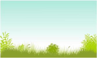 grassy field with sky background vector